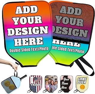 Custom pickleball paddle cover with design