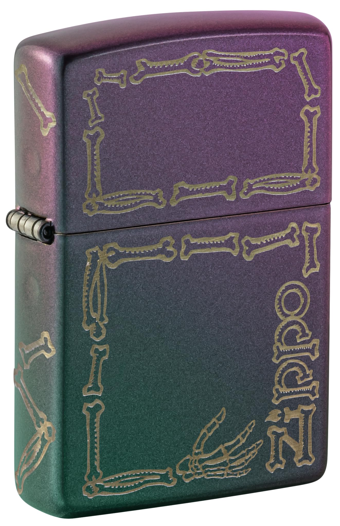 Zippo Skeleton Storm Lighter, Laser Engraving, Refillable, Windproof Design, Gift Box, Made in USA, Iridescent Color