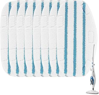 8 Pack Steam Mop Pads Compatible for PurSteam ThermaPro 10-in-1 Steam Mop Washable Reusable Pads