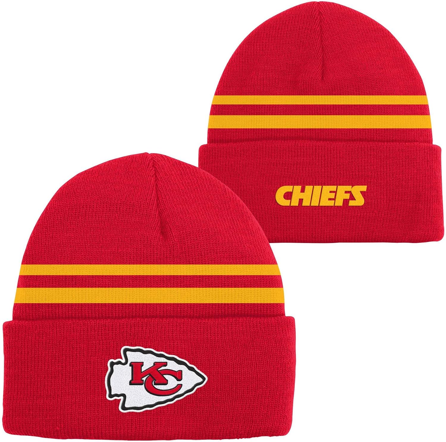 NFL Kids Youth 8-20 Official Cold Weather Striped Cuffed Knit Beanie Hat