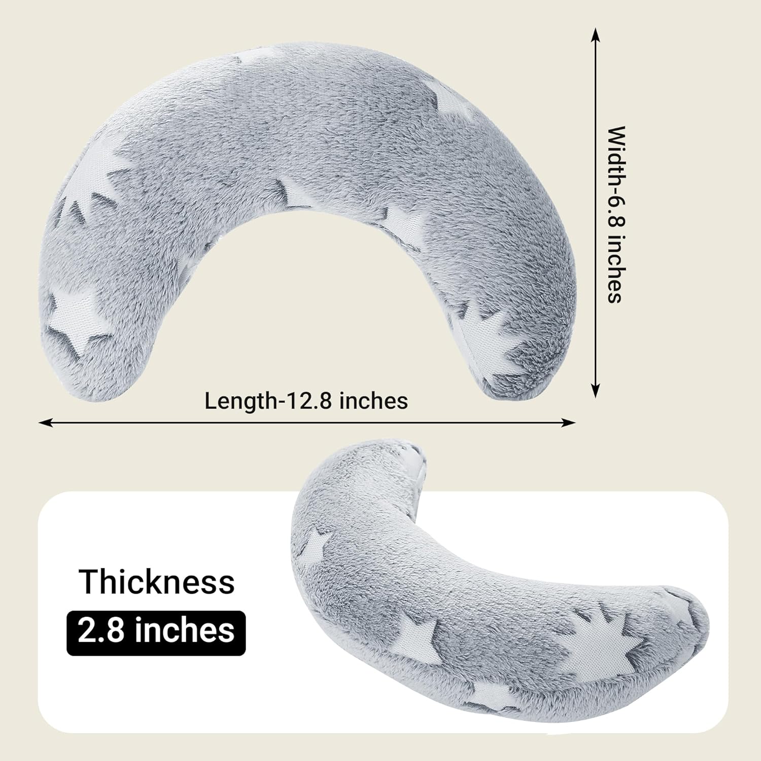 review HOMBYS Cat Toys Cat Pillows for Indoor Cats, Glow in The Dark Claming Pillow for Promoting Kitten Exercise, Cute Cat Bed Pillow Soft & Durable-Star Pattern Grey