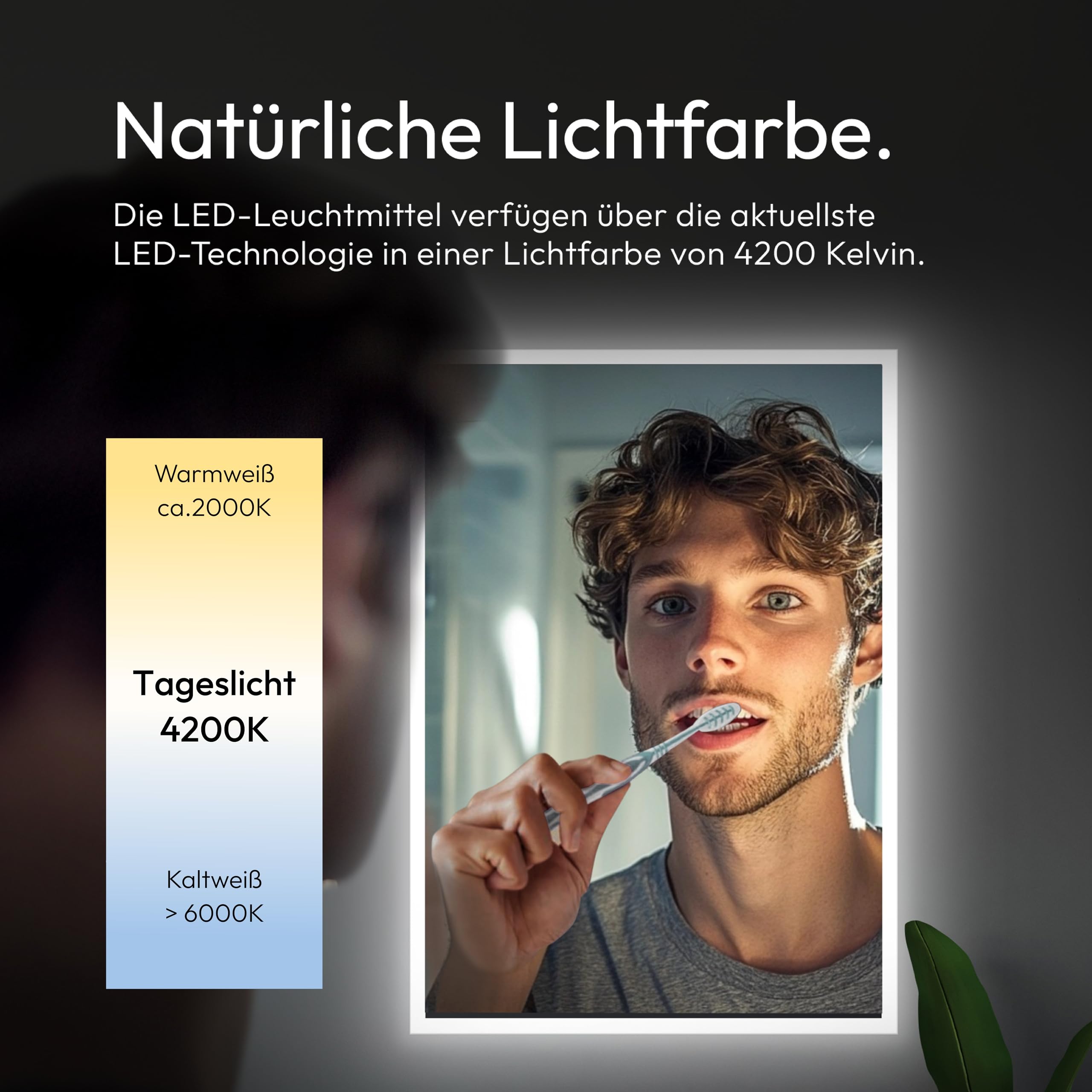 Badkamerspiegel Gliss Triton met LED verlichting 110x60 cm - - Online Sanitairwinkel