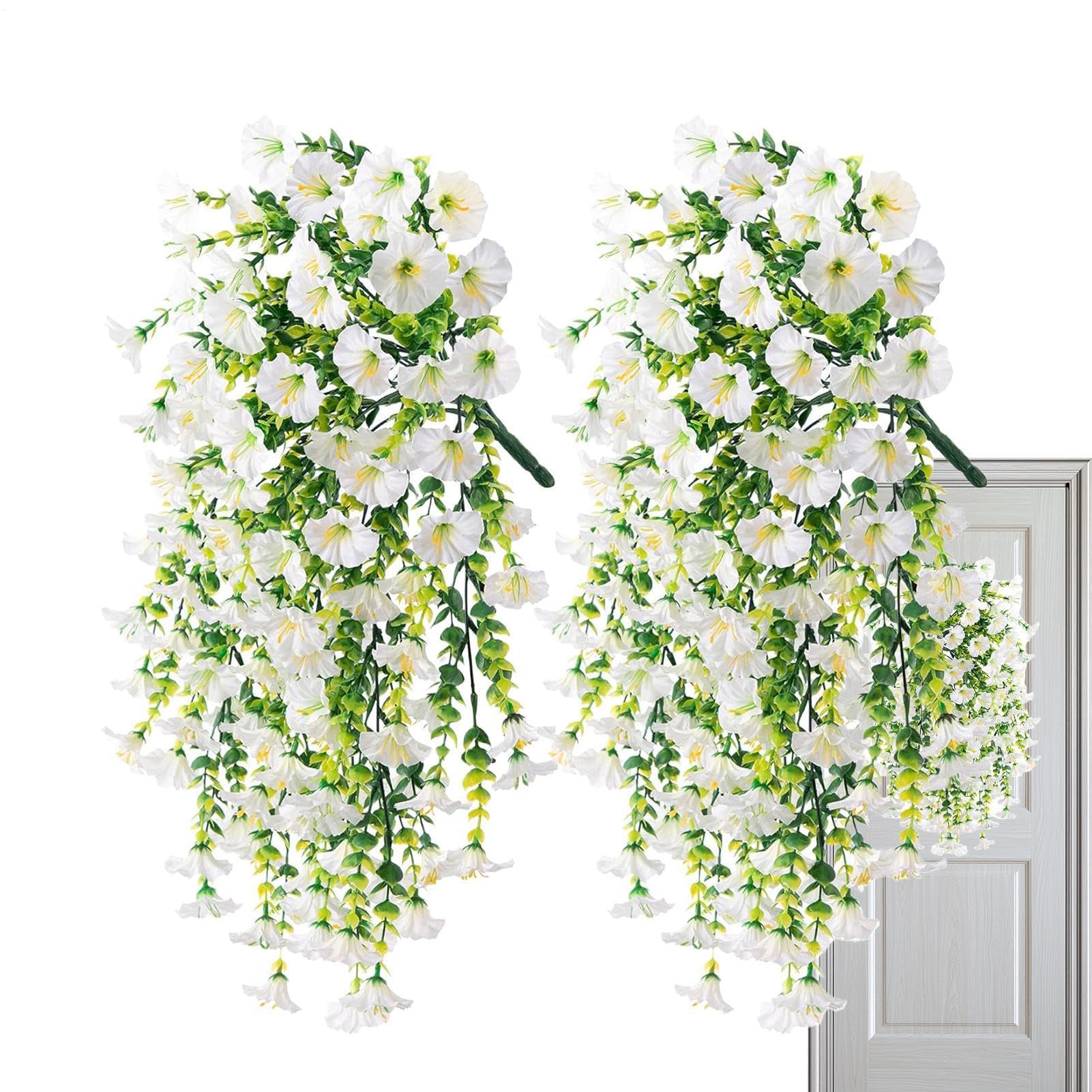 Pétunias artificiels extérieur 2 pièces pour déco de jardin et terrasse