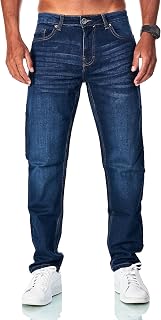 JEEL Men's Sweat Jeans - Regular Fit Straight Cut - Stretch Washed Denim Look - Jea…
