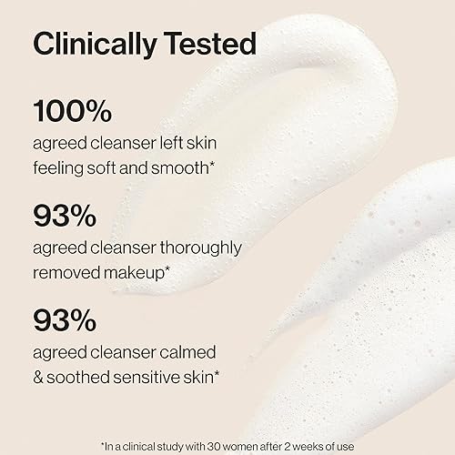 Miniatura 5 de Honest Beauty Limpiador en crema espumosa Calm On  Con ácido hialurónico  fitoesteroles y fosfolípidos  aminoácidos  4 onzas líquidas