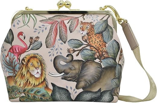 Anuschka Women’s Hand-Painted Genuine Leather Medium Frame Satchel