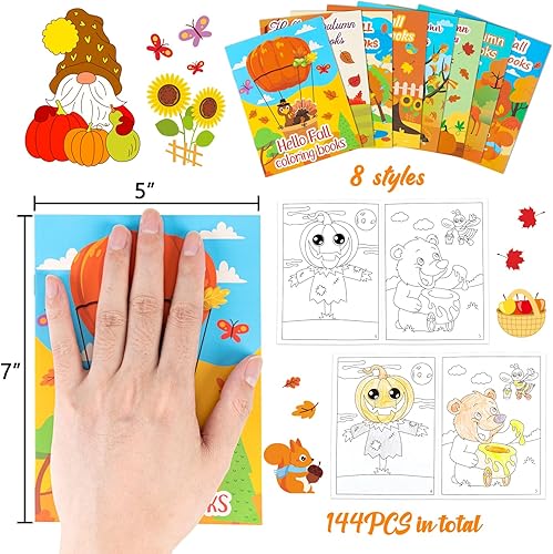 Vista 19 de 90shine 24 libros para colorear de otoño para niños, recuerdos de fiesta a granel para bolsas de regalos de 2-4, 3-5, 4-8 años