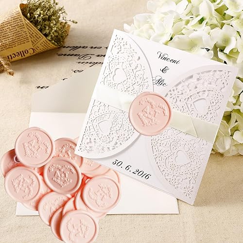 Miniatura 4 de Adhesivos de sello de cera personalizados, calcomanía autoadhesiva de sellado de sobre, decoración para regalo de Navidad, invitación de boda,