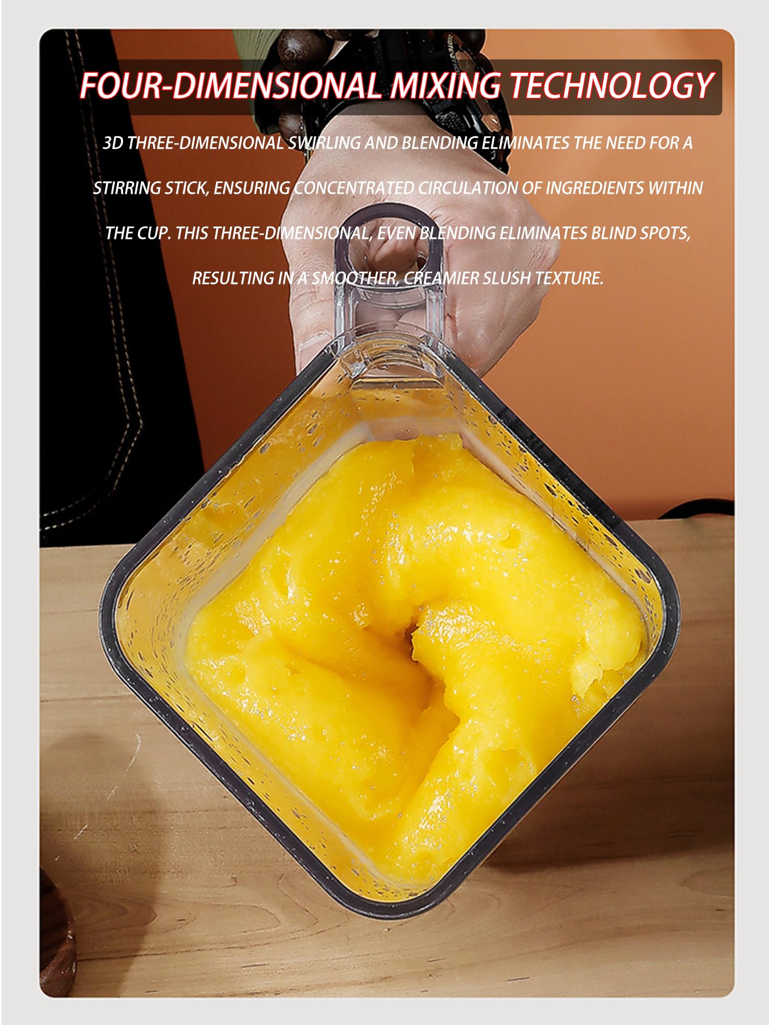 Blender do lodu do mrożonych napojów - 2000W elektryczny blender z dźwiękoszczelną osłoną, inteligentnym panelem, kubkiem 2000 ml do smoothie, orzechów, lodu i owoców