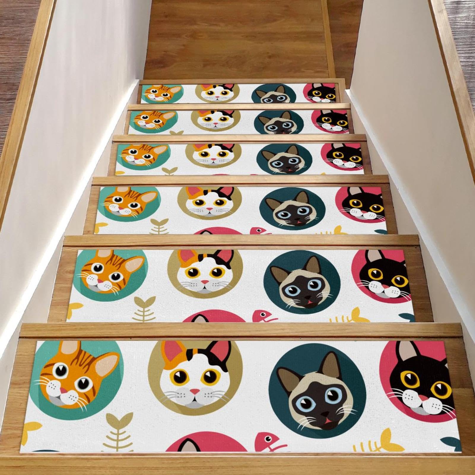 Alfombrillas de escalera de 8x30 pulgadas ideales para proteger niños y mascotas en interiores
