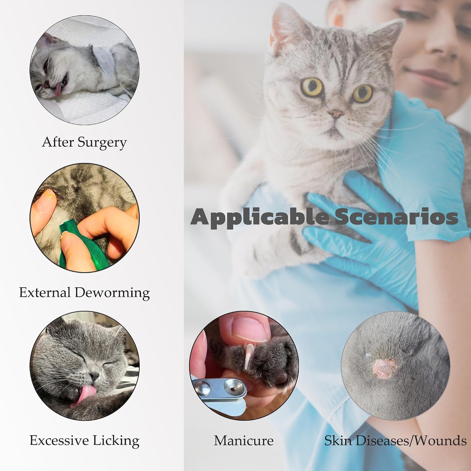 Cat Cone Collar Soft, Adjustable Kitten Cones After Surgery, Waterproof Kitten e Collar Soft to Stop Licking (Yellow Flower, XS)