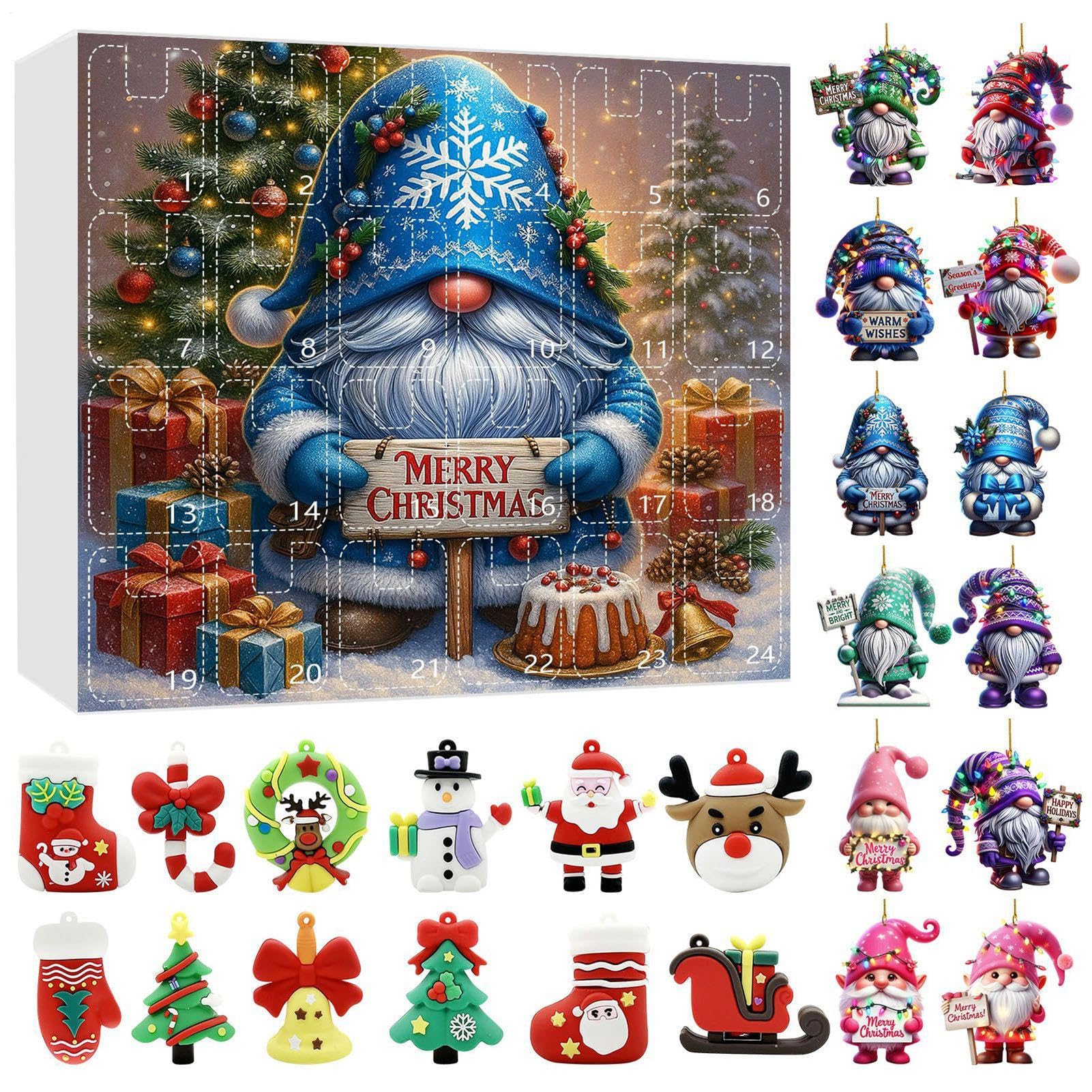 Calendario de Adviento de 24 días con figuras, decoración de figuras para | niños, adolescentes y familias, actividad diaria en casa, , escuela, aula