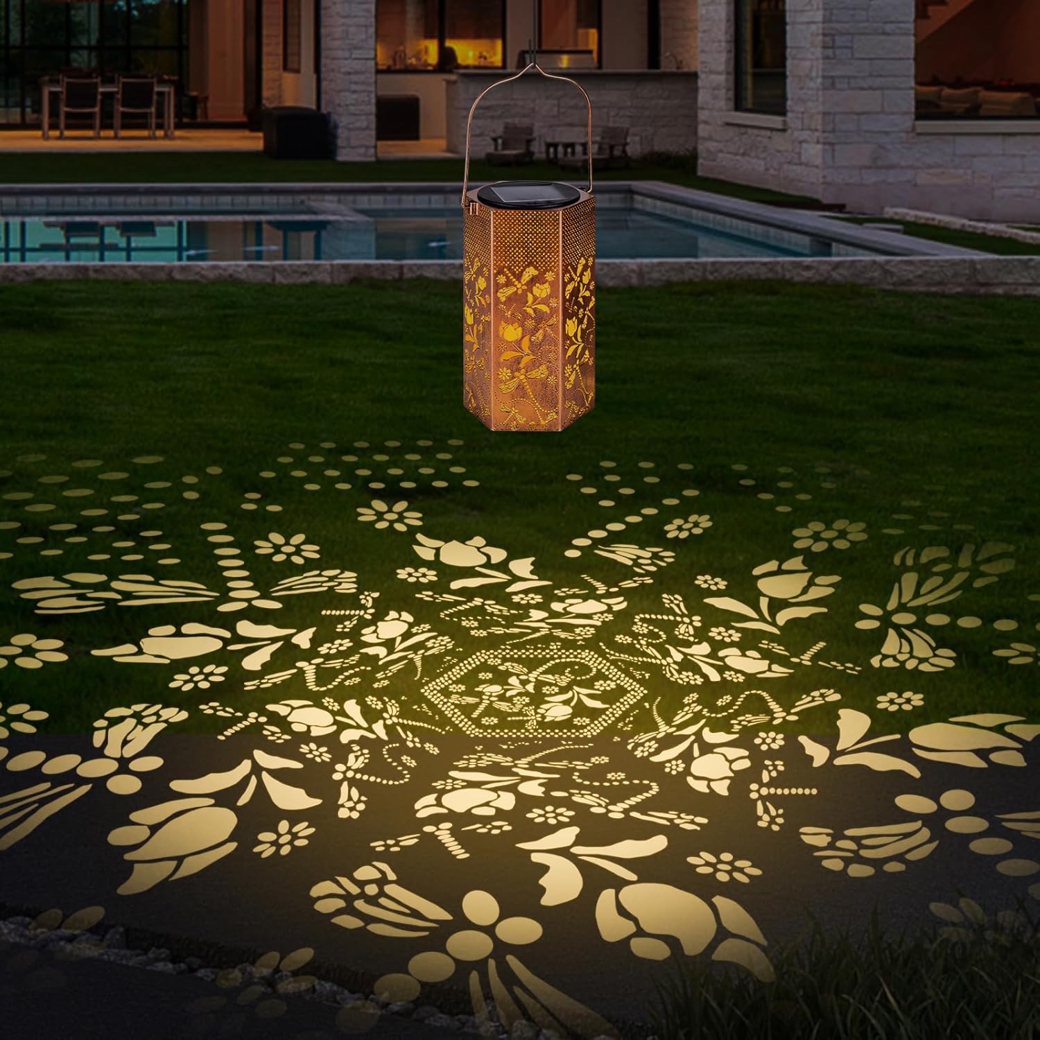Dragonfly Solar Lanterns Outdoor Waterproof - Mothers Day Gifts for Mom Grandma, Birthday Gifts for Women, Solar Lights Outdoor Garden Decor for Outside