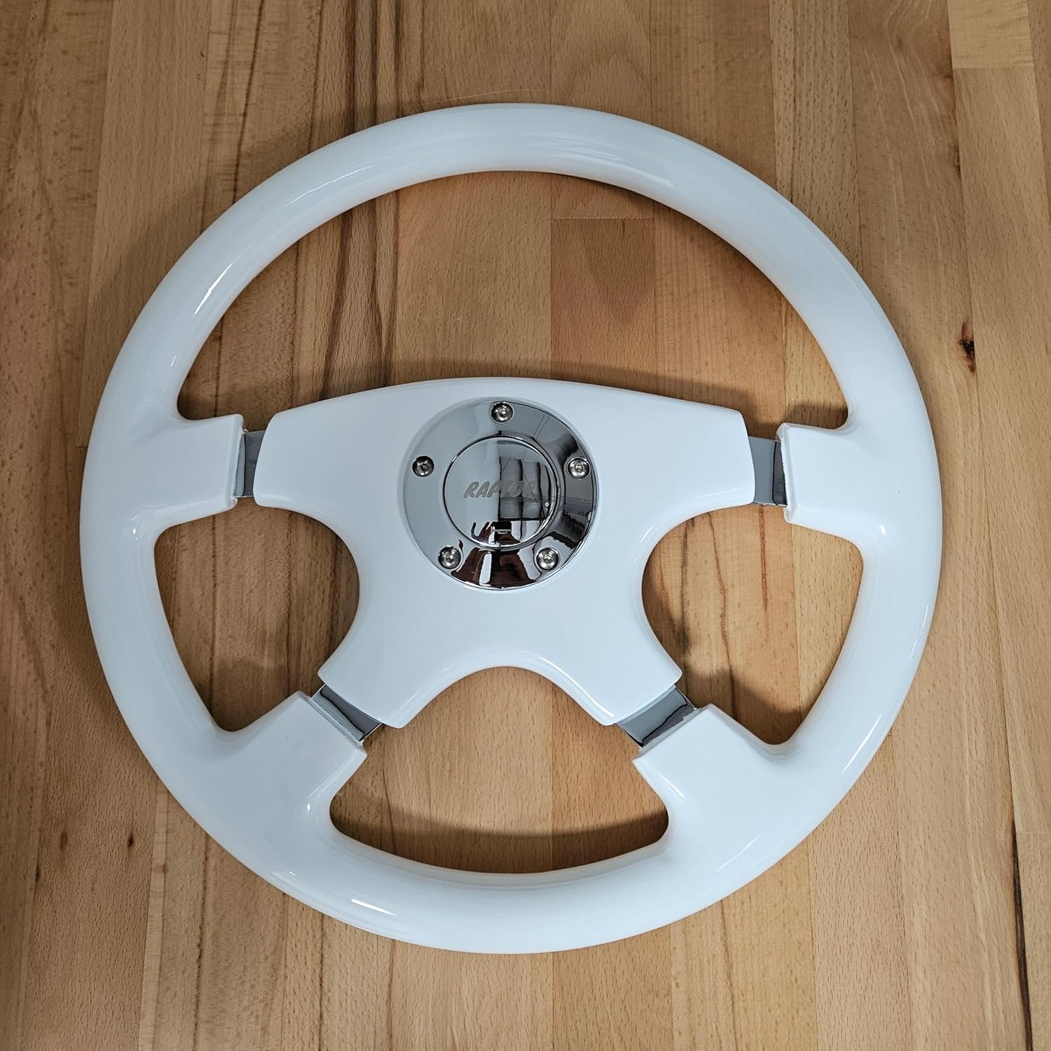 Raptor 15" White Wood Designo Steering Wheel