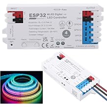 ESP32 WLED Controller, LED Strip Controller with 4 Channel UART 15A Fuse