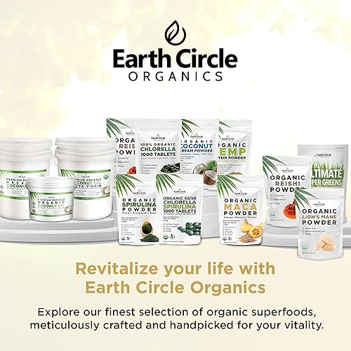 Miniatura 6 de Earth Circle Organics Polvo de raíz peruana de maca negra orgánica, raíz de maca negra para hombres, suplemento natural, vitaminas esenciales,