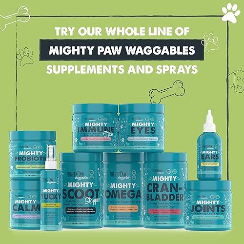 Miniatura 8 de Mighty Paw Waggables - Probióticos masticables para perros (hechos en Estados Unidos) Probióticos para perros y enzimas digestivas. Probiótico con