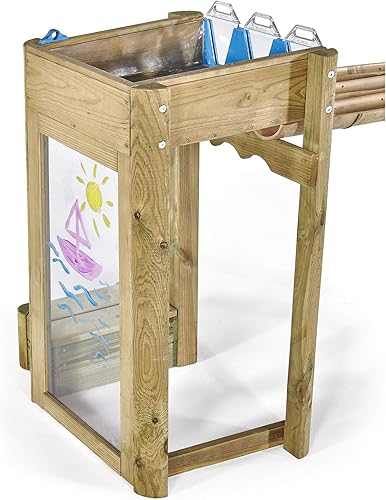 Miniatura 9 de Plum Discovery - Mesa de madera para correr de agua para niños, juguetes para niños, mesa de actividades sensoriales, juego al aire libre, caballete