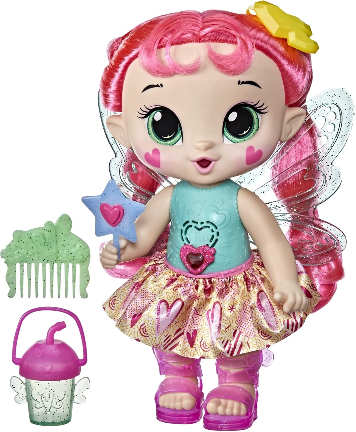 Baby Alive GloPixies Doll, Sammie Shimmer, Glowing Pixie Toy for Kids Ages 3 and Up, Interactive 10.5-inch Doll