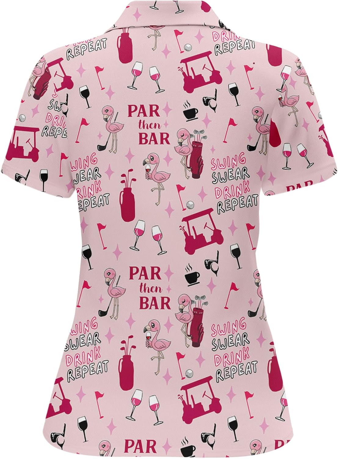 HIVICHI Funny Golf Shirts for Women Print Crazy Pattern Cute Novelty Moisture Wicking Short Sleeve Tennis Polo Shirt