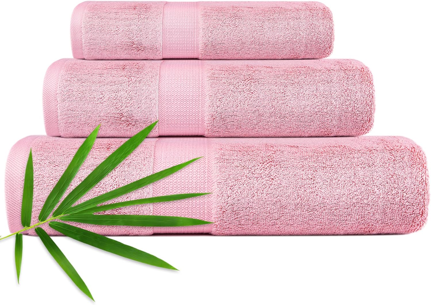 3PC Bathroom Towels Set for Face and Body, Sensitive Skin Pink Luxury Towels Set for Adult Students Kids Baby, Super Soft Highly Absorbent Towels Set for Bathroom 3 PC
