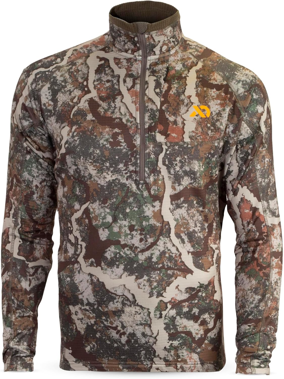 First Lite Men's Klamath Quarter Zip - Midweight Fleece Camo Hunting Midlayer