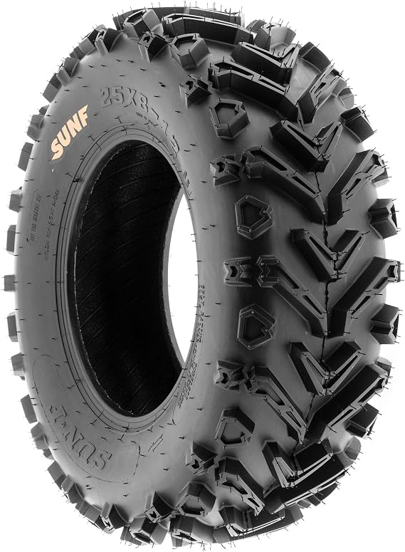 Set of 4 SunF A041 Mud & Trail 24x8-12 Front & 24x10-12 Rear ATV UTV off road Tires, 6 PR, Tubeless