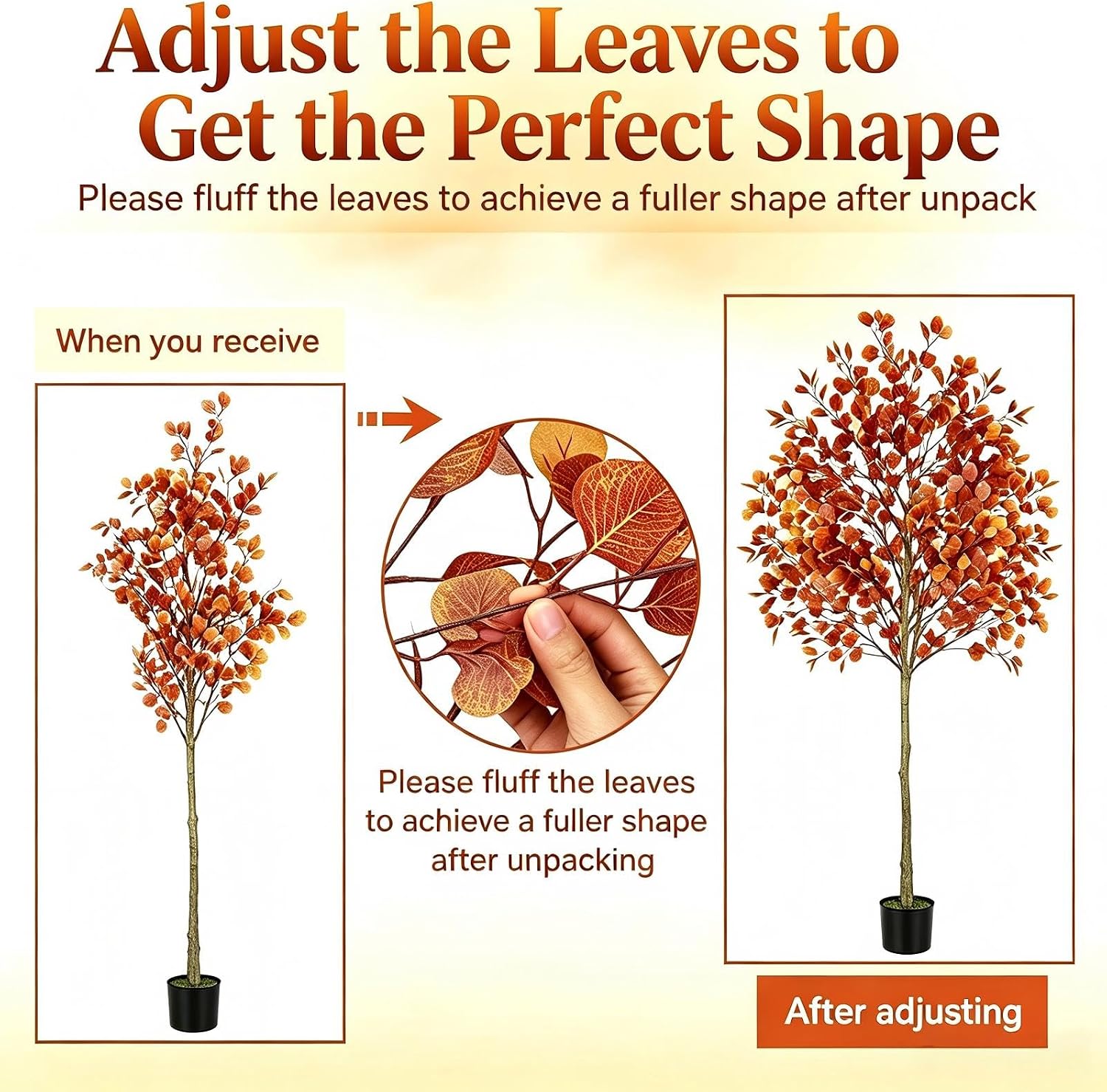 6ft Fall Tree Artificial Eucalyptus Tree,Indoor Outdoor Fall Decor