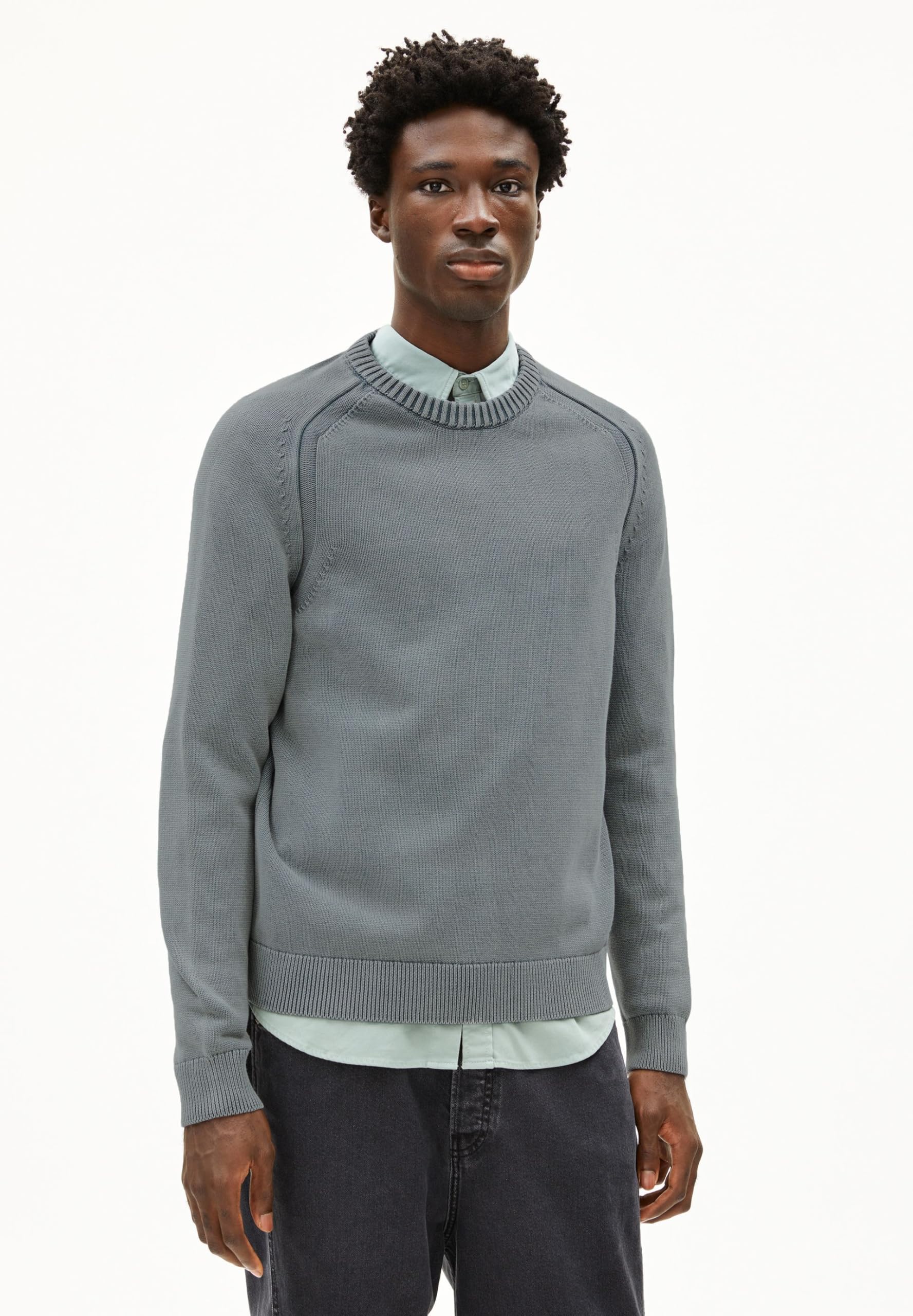 ARMEDANGELS Herren Pullover aus Bio-Baumwolle VAANJO GMT DYE Regular Fit