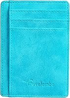 Vista 176 de Travelambo Billetera delgada con bolsillo delantero y clip para el dinero con bloqueo de identificación por radiofrecuencia, talla única