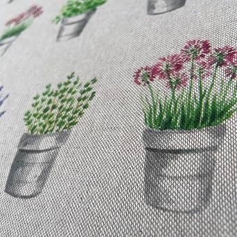 Animals Flowers Digital Printed Cotton Rich Linen Vintage Look Quilting Craft Project Cushion Curtain Furnishing Upholstery Home Fabric Material | 55