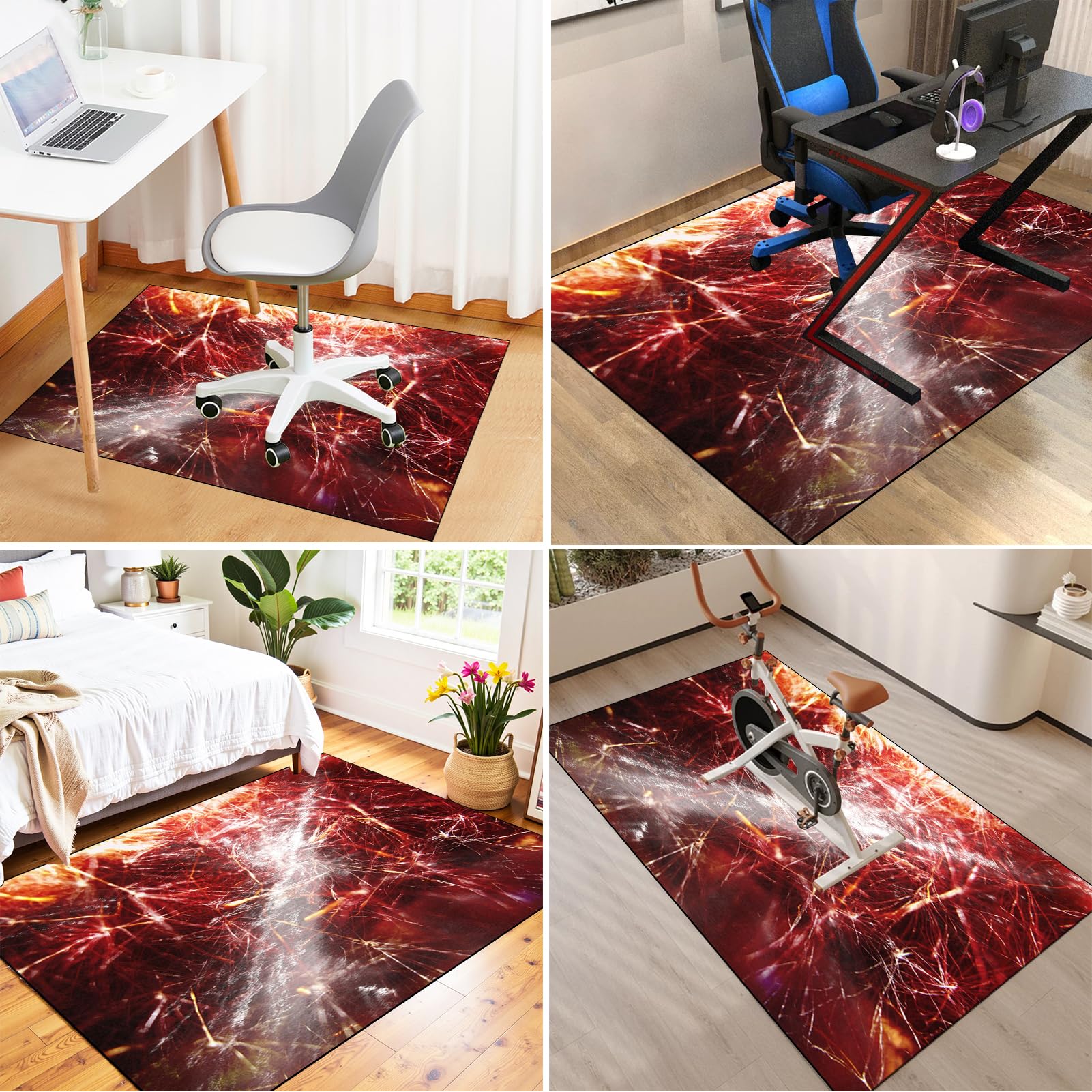 Tapis Protection Sol Chaise Bureau Gaming, Tapis antidérapant sous Chaise de Bureau, Tapis Chaise Gaming, Tapis de Protection en Carrelage, Tapis de Chaise Polyvalent pour la Maison 160 x 200 cm