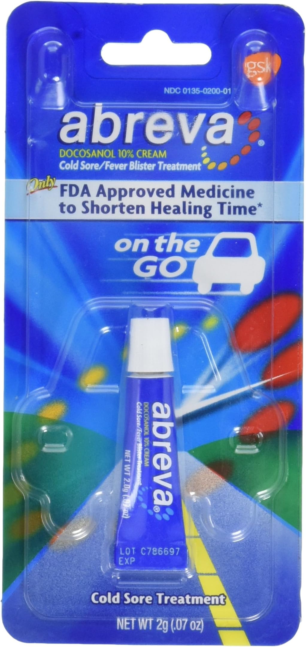 Abreva Cold Sore/Fever Blister Treatment, 2 gms (Pack of 2)