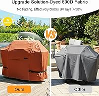 Vista 4 de NettyPro Funda para parrilla de 64 pulgadas para exterior, funda impermeable resistente para barbacoa a gas para Weber, Char-Broil, Brinkmann, Jenn