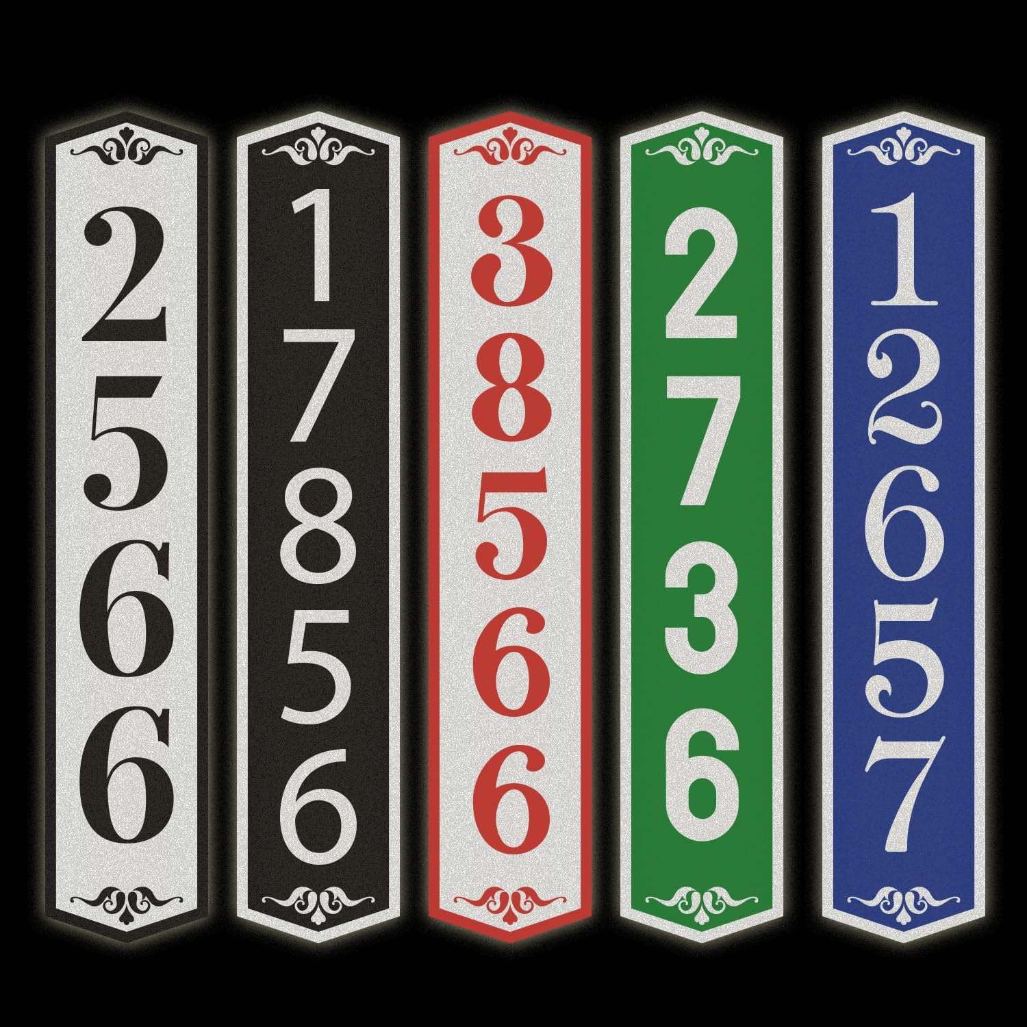 House Address Signs, Mailbox Post Signs, Reflective Mailbox Numbers for Outside, Double Sided Sign, Modern House Numbers, Metal Address Plaque, Mailbox Sign