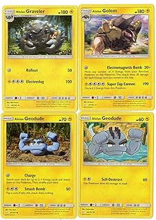 Alolan Golem 37/181 - Team Up - Rare - Pokemon Evolution 4 Card Set - Alolan Graveler Alolan Geodude