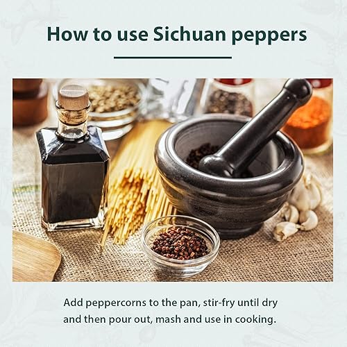 Vista 15 de Soeos Sichuan Peppercorns, 8 onzas (8.01 oz), auténtica pimienta roja Szechuan, efecto adormecedor y hormigueo, menos semillas, sabor fuerte