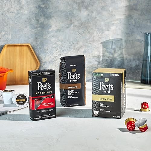 Vista 18 de Peet's Coffee, Cápsulas K-Cup Dark Roast para cafeteras Keurig, tostado francés, 88 unidades (4 cajas de 22 cápsulas K-Cup)