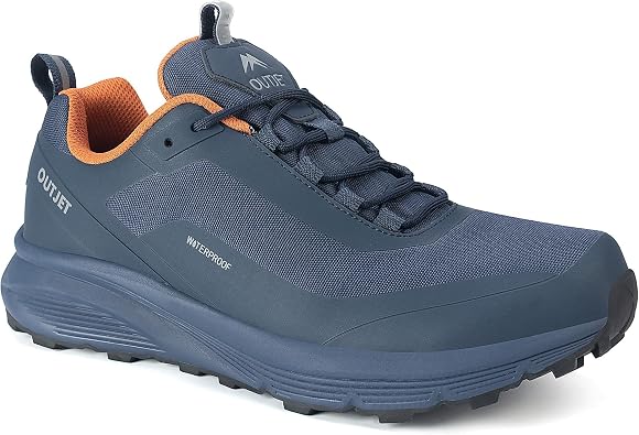 Mens Waterproof Hiking Shoes Lightweight Breathable Anti Slip Outdoor Shoes
