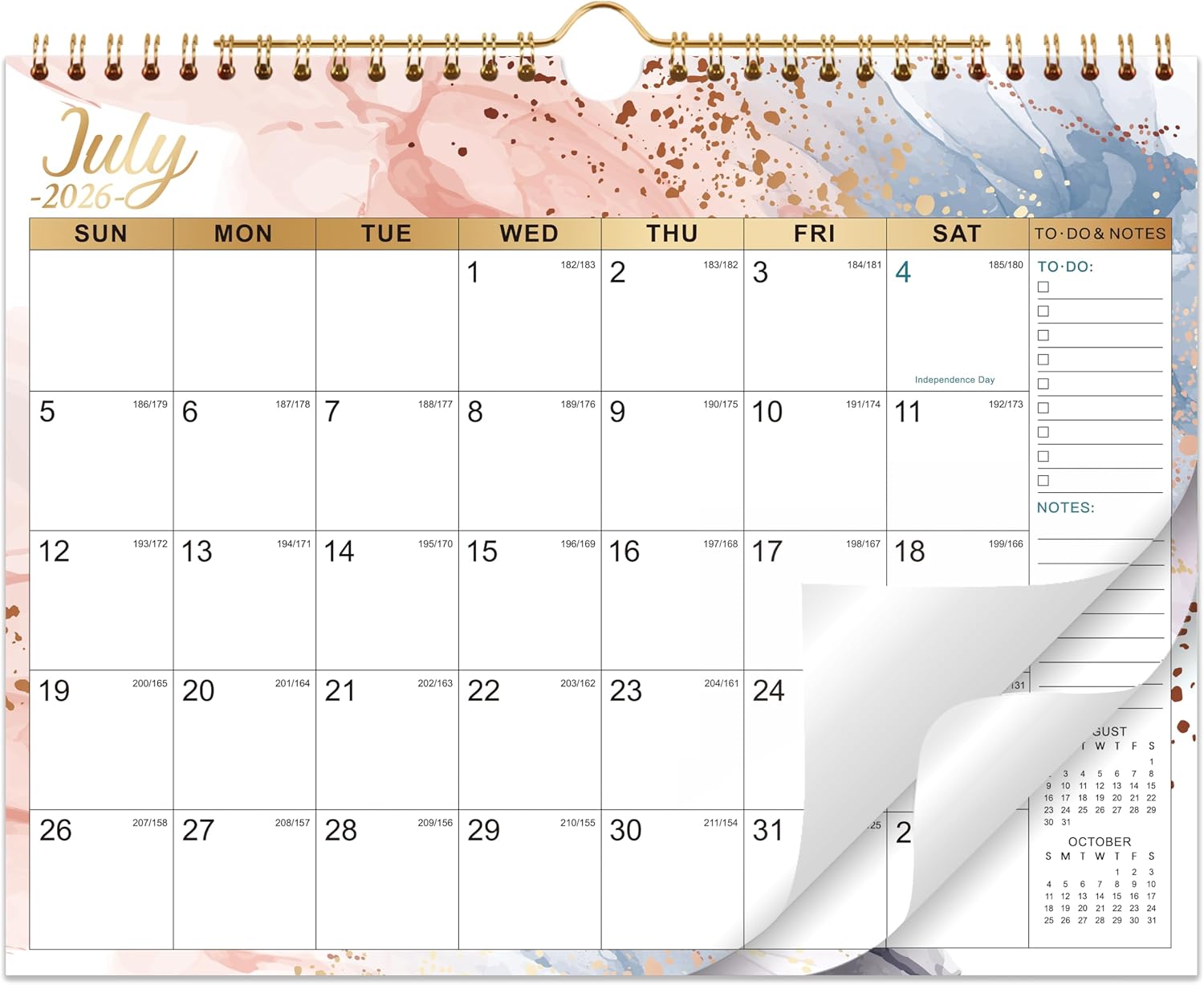 2026-2027 Wall Calendar, 11" x 8.5", July 2026 to December 2027