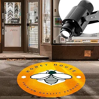 50w Logo Projector for Business Custom GOBO Projectors Rotating Store Floor Personalized Wall Outdoor Waterproof IP67 Image for Shop Advertising,Wedding Stage