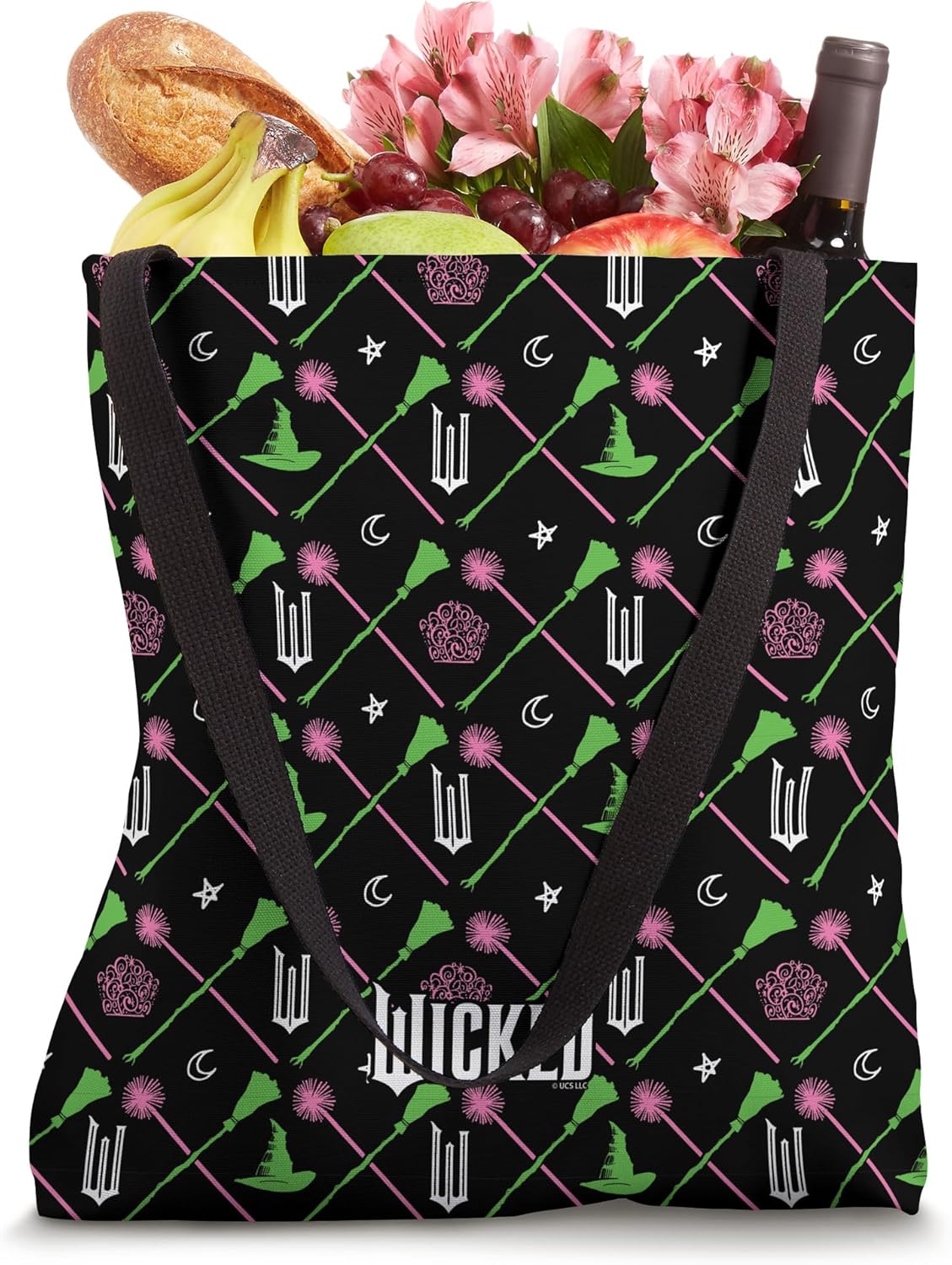 Wicked Broomsticks & Wands All Over Print Tote Bag