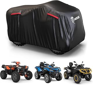 MZS ATV Cover Waterproof Outdoor Heavy Duty, 101" 4 Wheeler Cover Storage, 420D Quad Covers Accessories Compatible with Outlander Sportsman Cforce Alterra Xplorer Renegade Brute Force Scrambler TRV