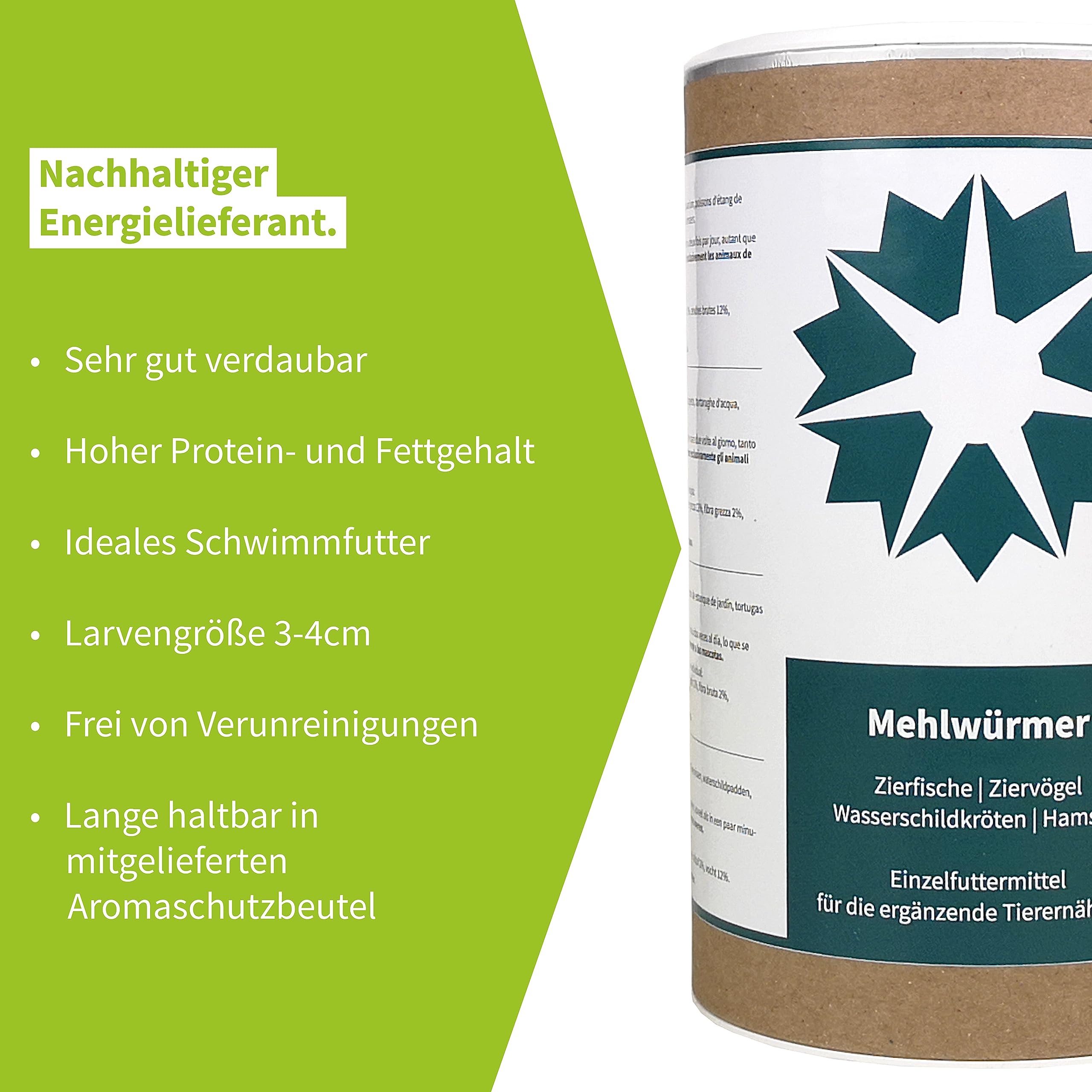 Suszone mączniki – naturalna karma dla owadów dla ryb ozdobnych, ptaków, żółwi, jeż (10 kg)