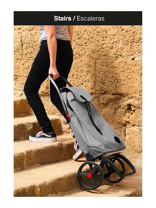 ROLSER Foldable Grocery Shopping Cart with Wheels | Collapsible Personal Folding Cart for Groceries | Durable & Portable | Lime by ROLSER - Image 17