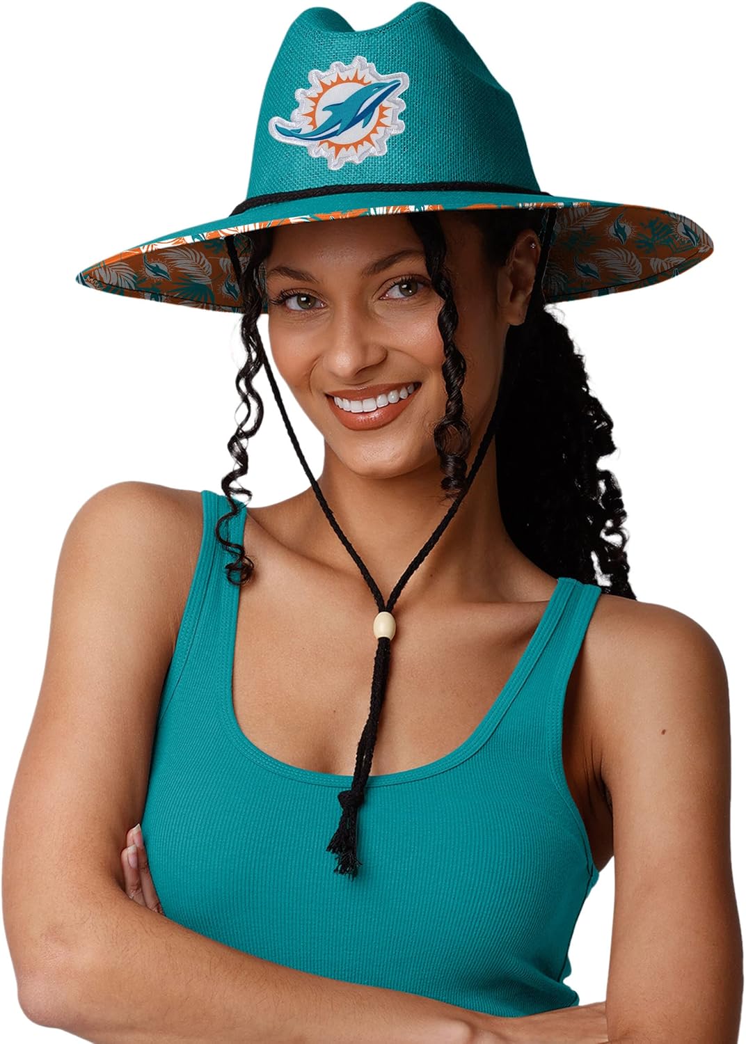 NFL Team Color Floral Lifeguard Beach Straw Sun Hat