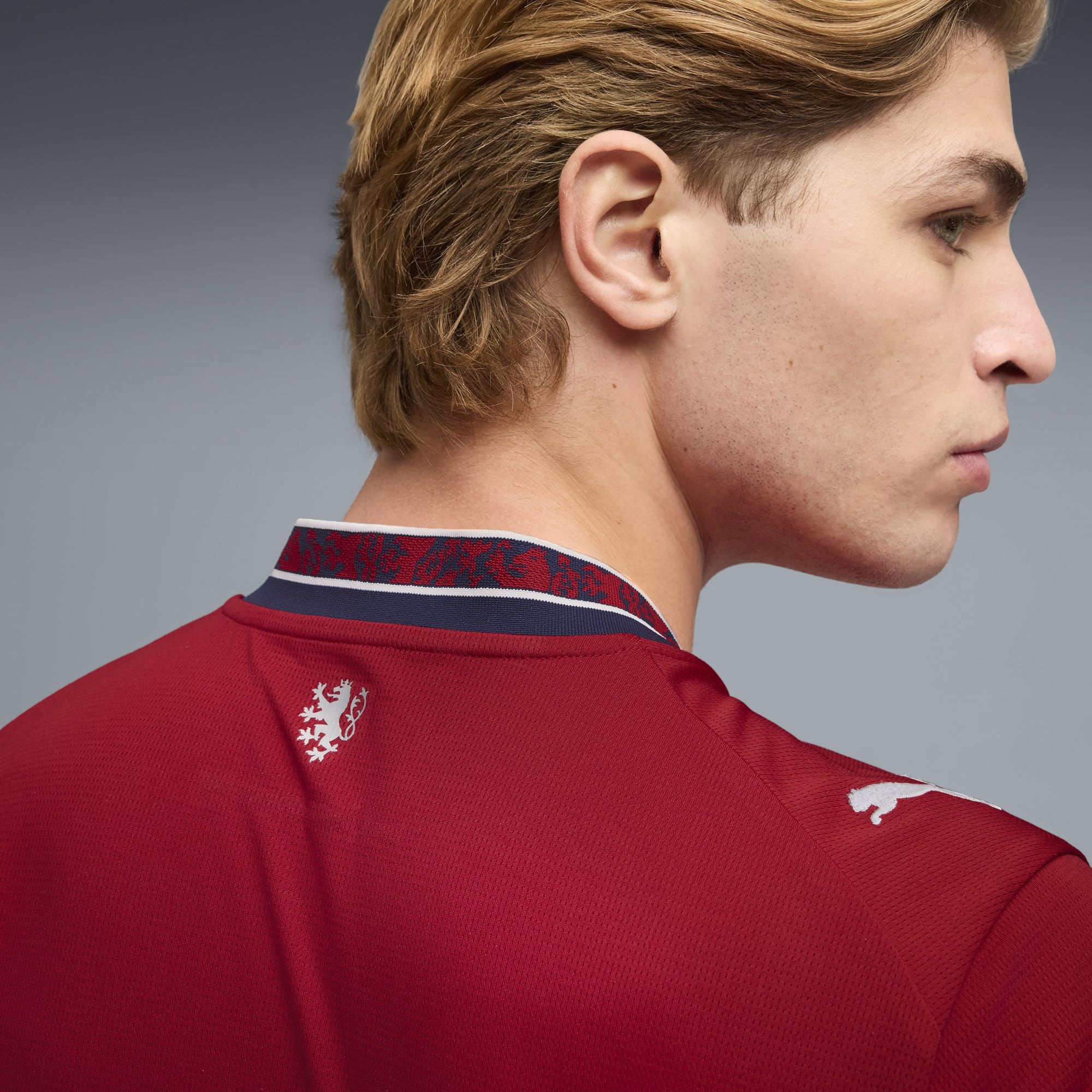 Puma Herren Czech Republic FA Home Jersey Replica Tschechische Republik FA Heimtrikot Replica