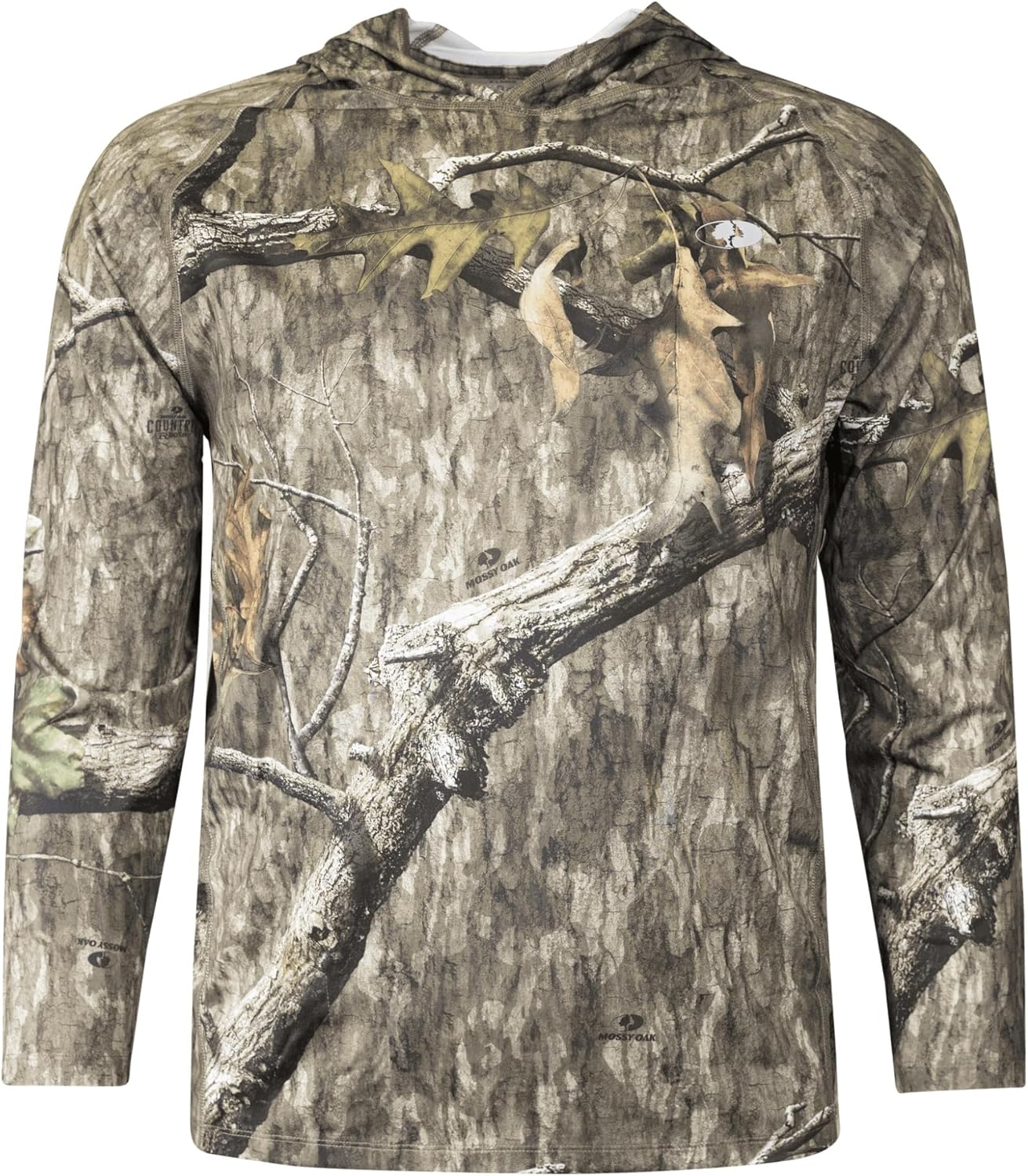 Mossy Oak Standard Mens Camo Hoodie Lightweight Hunting Shirts, Country Roots, Medium