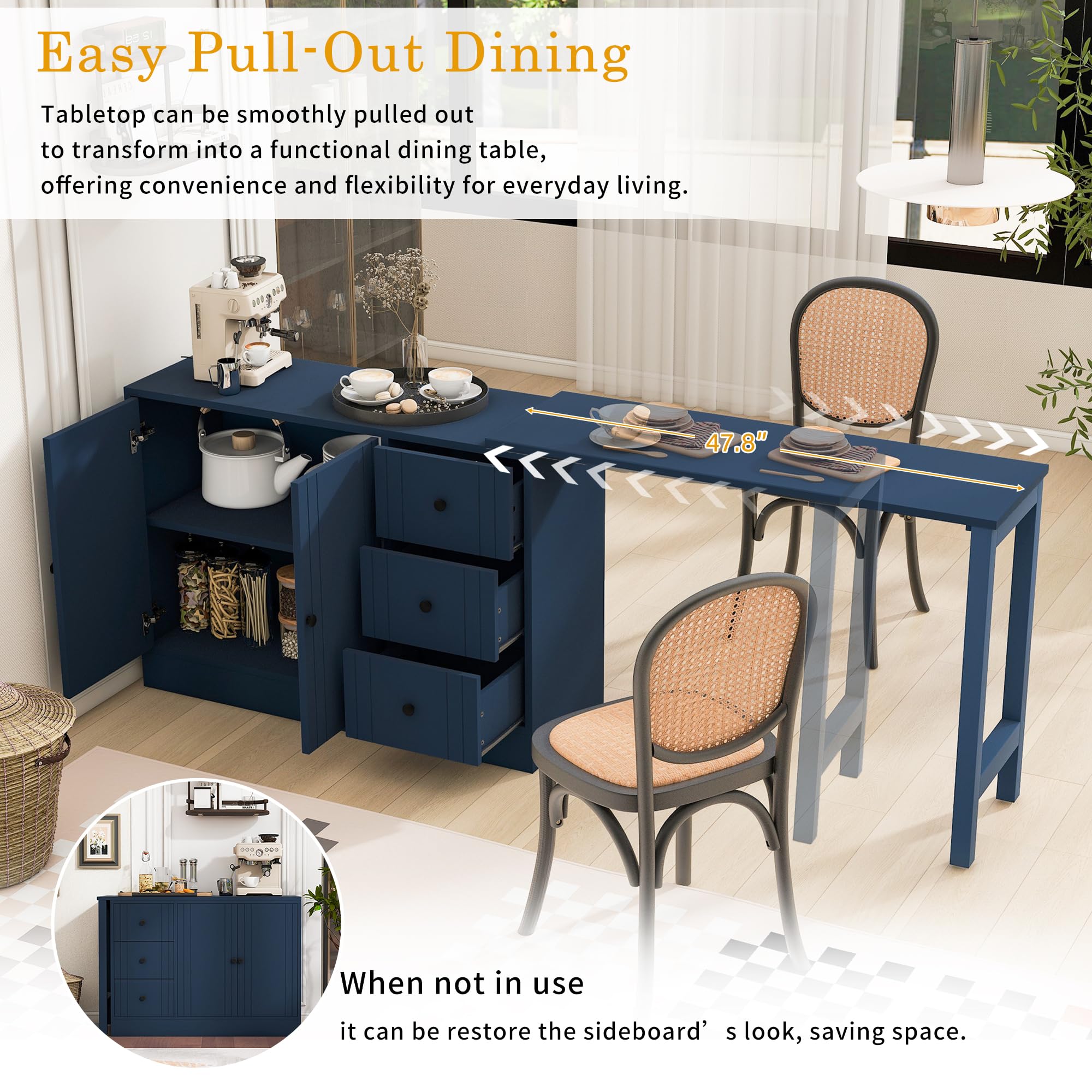 Amazon.com: Merax Modern Wood Buffet Storgae Cabinet with