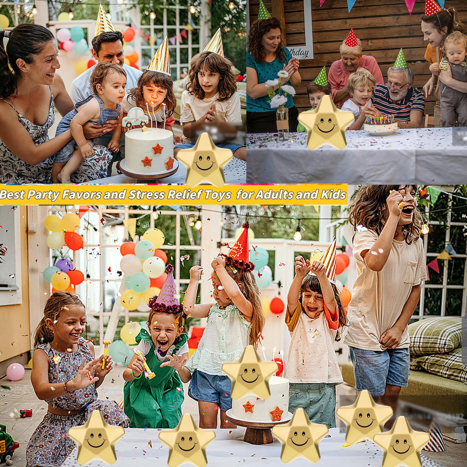 60 Piezas Bolas Antiestrés con Cara Graciosa Sonrisa para Adultos y Niños